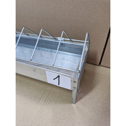 Korytko paszowe NR 1 dla kurcząt, niosek 100 cm z blachy ocynkowanej OUTLET