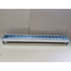 Korytko paszowe NR 2 dla kurcząt, niosek 100 cm z blachy ocynkowanej OUTLET